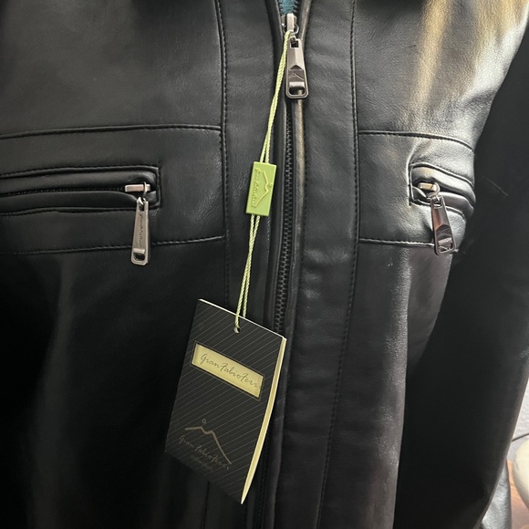 Men's Black Leather Jacket Large - Picture 3 of 14